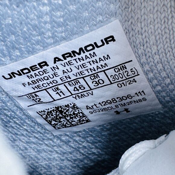 NEW Under Armour Curry 4 Retro White Gold Basketball Shoes Men Sz 12 1298306-111